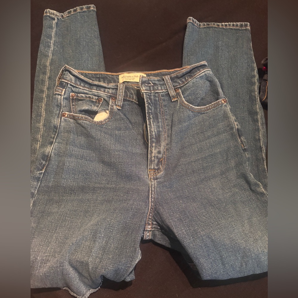 Abercrombie & Fitch Women's Blue Straight Leg Jeans